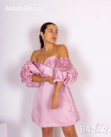 Дамска розова къса рокля , снимка 4 - Рокли - 48077831