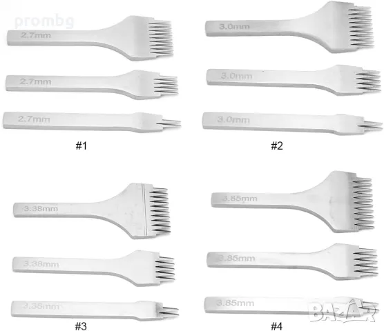 кожарски, сарашки вилици за обработка на кожа, диагонални, замбовидни, прави, снимка 3 - Други инструменти - 24714530