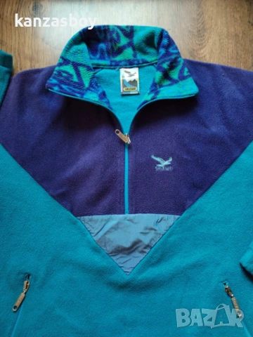SALEWA VINTAGE FLEECE - винтидж мъжки полар Л , снимка 10 - Блузи - 53276058