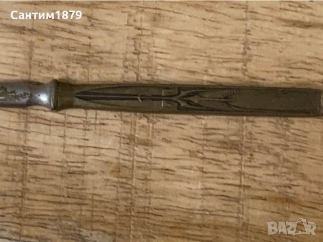 Стар метален нож с бронзова дръжка за писма-1, снимка 2 - Антикварни и старинни предмети - 36812394