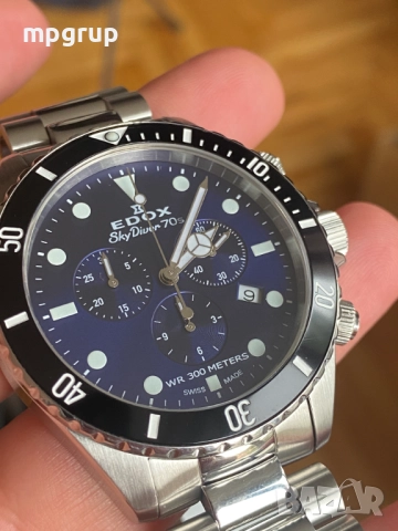Продавам EDOX SKY DIVER 70'S CHRONOGRAPH 44MM MEN'S WATCH, снимка 12 - Мъжки - 52352213