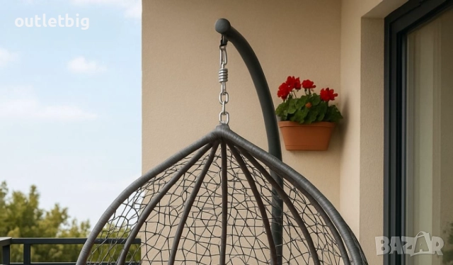 Люлка градинска висяща люлка тип гнездо,яйце–Промоция, снимка 2 - Градински мебели, декорация  - 52243396