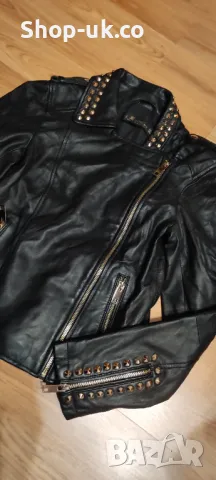 Яке естествена кожа ZARA, снимка 12 - Якета - 47624619
