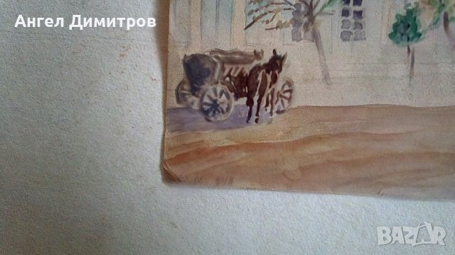 Ангел Ботев картина акварел 1949 г , снимка 9 - Картини - 39000261