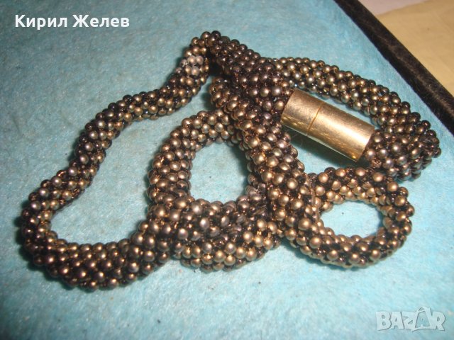 ВЕЧЕРНО ШИКОЗНО с МЕТАЛЕН ОБКОВ АРТ НУВО СТИЛ КОЛИЕ с МАГНИТНА ЗАКОПЧАЛКА 70591, снимка 8 - Колиета, медальони, синджири - 35309549