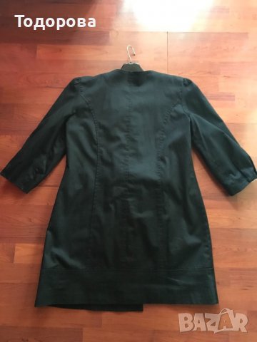 Черен шлифер с ръкав 7/8 , снимка 3 - Палта, манта - 24871407