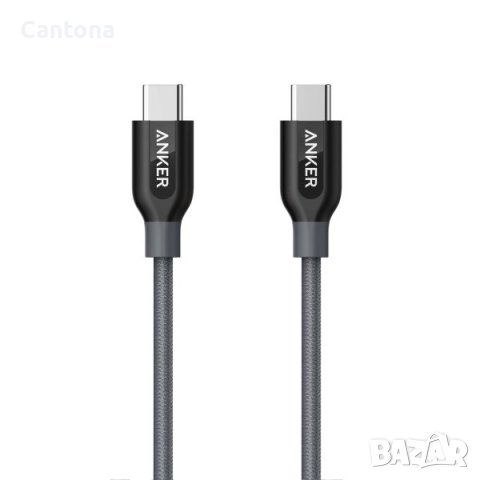 Anker Powerline+ USB-C to USB-C 2.0 - бърз и издръжлив USB-C към USB-C - 1 метър, снимка 1 - USB кабели - 40121931