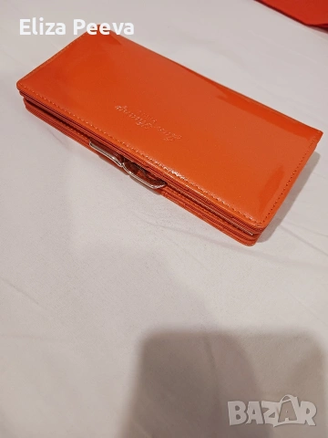 Оранжево лачено портмоне, снимка 5 - Портфейли, портмонета - 53222126