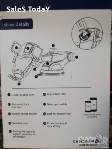 Стойка  за телефон за кола защипване car holder/ iron man за iPhone, Samsung Galaxy, снимка 3 - Аксесоари и консумативи - 27441987