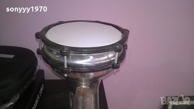 тарамбука сиво и бяло-внос сирия-30х20см, снимка 6 - Ударни инструменти - 26350054