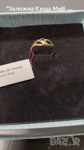Златен пръстен 1.51гр / №17-57, снимка 2 - Пръстени - 52138907