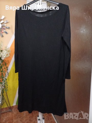 Черна фина асиметрична туника от трико за едра дама. Размер L, XL. , снимка 2 - Туники - 40522240