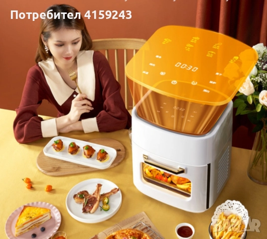 Трислоен Еър Фраеър със страхотно голям капацитет, снимка 2 - Фритюрници - 52405997