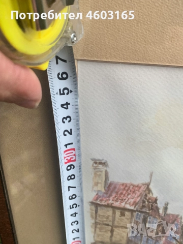 стара картина акварел от 1865г, снимка 17 - Картини - 52681351