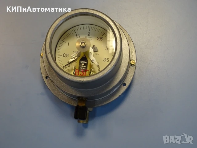 манометър електроконтактен защитен ВЭ-16Рб 0-4Bar 220V, снимка 8 - Резервни части за машини - 50505336