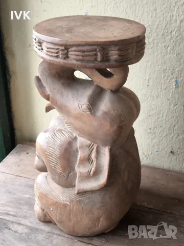 Слон дърворезба табуретка , снимка 4 - Антикварни и старинни предмети - 49966626