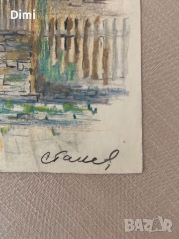 СТЕФАН ГАНЕВ пастел/пейзаж - Трявна, снимка 3 - Картини - 52858729