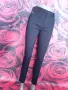 Zara Basic Тъмно син офис панталон с ципове отпред С/М, снимка 4