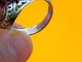 Уникално стар красив мъжки сребърен пръстен с тугра, тура полумесецът и звездата, турски сребро, снимка 4