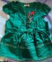 Комплект за момиченце в тъмно зелено, елек и пола, размер 2-4/5 години