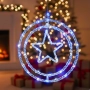 Въртяща се LED Коледна Декорация – Магически светъл ринг за празничен уют, снимка 3