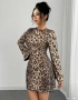 Дамска модерна рокля в леопардов цвят , снимка 1