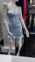 Къса синя сатенена рокля, снимка 1 - Рокли - 43213583