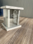 Фенер за паметник / нагробна плоча с гравиран кръст на стъклото, снимка 1 - Траурни и погребални услуги - 44875856
