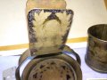 СТАР РЯДЪК РУСКИ МЕТАЛЕН КОЛЕКЦИОНЕРСКИ ТЮТЮНДЖИЙСКИ КОМПЛЕКТ ПОСТАВКА За КИБРИТ и ЧАШКА 42749, снимка 13