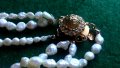 Стара гривна от естествени бели речни перли, снимка 5