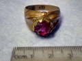 СТАРИНЕН СКЪПОЦЕНЕН МЕДЕН ПРЪСТЕН с ЮВЕЛИРНО ФАСЕТИРАН АМЕТИСТ и ПЕЧАТ 14 РЪЧНА ИЗРАБОТКА 50091, снимка 6