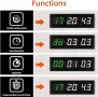 PELLOR Gym Timer Цифров стенен часовник, 2,3" програмируем LED фитнес интервален таймер, снимка 5