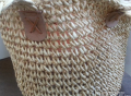 Ретро  дамска плетена камъшена  чанта, снимка 4