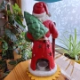 Голям керамичен свещник-Дядо Коледа с гега, снимка 4