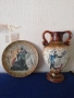 Жардиниера тип гондола, винтидж купа за плодове. Ваза и чиния гръцки мотиви от митологията. , снимка 7