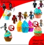 12 бр Роблокс roblox топер топери клечки за мъфини декорация и украса и торта, снимка 1
