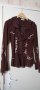 Ефектна блузка в кафяво, Р-р М/Л, снимка 1 - Блузи с дълъг ръкав и пуловери - 43114383