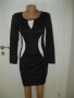 Нова рокля черно и бяло с дълъг ръкав, снимка 2