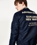 L Zara Men Bomber Jacket With back slogan, снимка 11