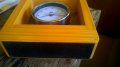 часовник за бюро луксозен дървен с будилник, Германия Бремен уникат, снимка 4