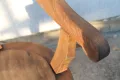 Дървен бръснарски стол, снимка 6