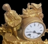 Френски Позлатен Каминен Часовник , снимка 2