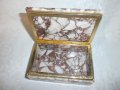 Стара Мраморна Кутия за Бижута с Бронзов Обков, снимка 4