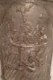 Немска старинна чаша на столче от калай 250 мл. забавни кръчмарски сцени, снимка 3