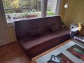 Кафяв клик клак диван, снимка 1 - Дивани и мека мебел - 43096880