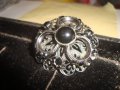 СКЪПОЦЕННА АРТ-ДЕКО СТИЛ СТАРА ФИЛИГРАННА БРОШКА РЕТРО БИЖУ 22740, снимка 5