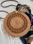 Има  още време за тази красавица🫶 Ръчно плетена, кожена дръжка, снимка 2