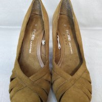 Fiore велурени, елегантни обувки, снимка 6 - Дамски обувки на ток - 33368974
