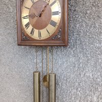 Стар немски стенен часовник с тежести - Junghans - Антика - 1970г., снимка 2 - Антикварни и старинни предмети - 43706781