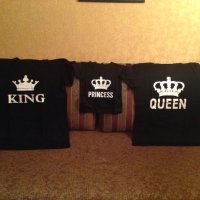 Промо цена!Тениски за семейства и влюбени двойки King & Queen, снимка 3 - Тениски - 28827881